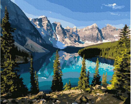 The beauty of a mountain lake 40x50cm paint by numbers