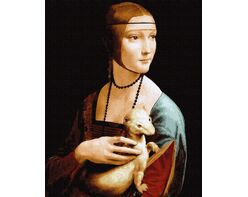 Lady with an Ermine. Leonardo da Vinci 50x65cm