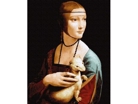 Lady with an Ermine. Leonardo da Vinci 50x65cm paint by numbers