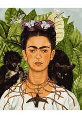 Frida Kahlo. Thorn necklace and hummingbird portrait