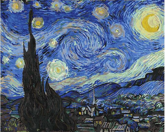 Vincent Van Gogh - Starry Night 40x50cm paint by numbers