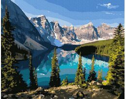 The beauty of a mountain lake 50x65cm