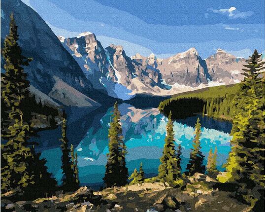 The beauty of a mountain lake 50x65cm paint by numbers