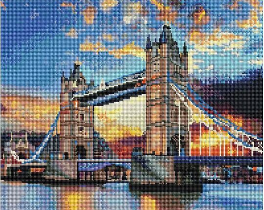 Beautiful sky over the Thames diamond painting