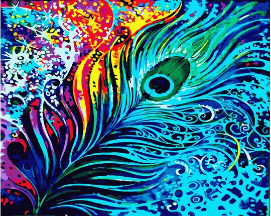 Peacock eye paint by numbers