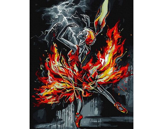 Flamenco fire dance paint by numbers