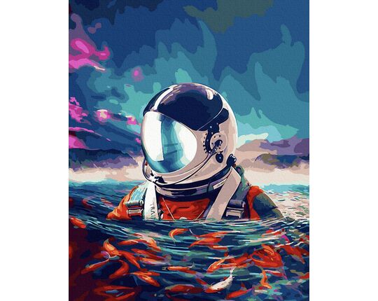 Astronaut in the Ocean paint by numbers
