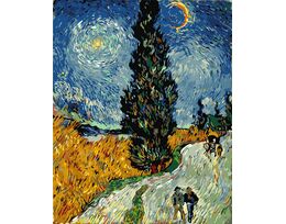 Road with Cypresses and a Star (Van Gogh) 50x65cm