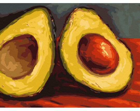 Juicy Avocado (Van Gogh) paint by numbers