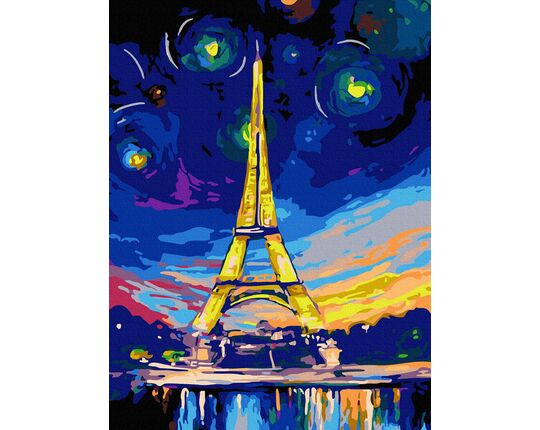 Eiffel tower in another dimension paint by numbers