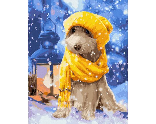 Snow doggy 40x50cm paint by numbers