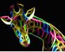 Neon giraffe paint by numbers