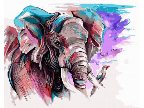 The elephant for good luck paint by numbers