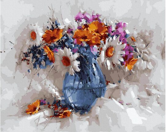 Still life with daisies and calendula - Ramil Gappasov paint by numbers