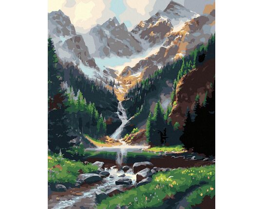 Mountain stream 40x50cm paint by numbers