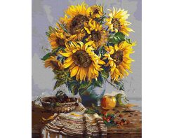 A bouquet of sunflowers 50x65cm