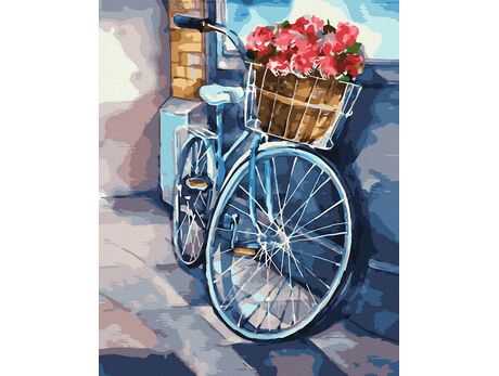 Bicycle trip paint by numbers