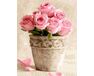 Roses in a clay pot paint by numbers