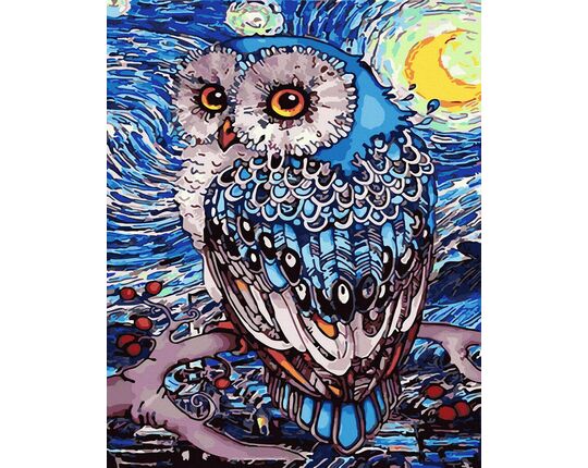 Van Gogh's Owl paint by numbers