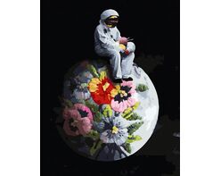 Embroidered world 40x50 cm