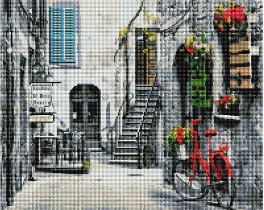 Red Accent diamond painting
