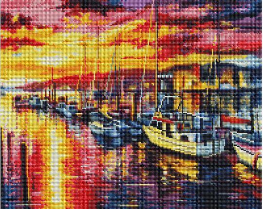 Sun-lit sky diamond painting