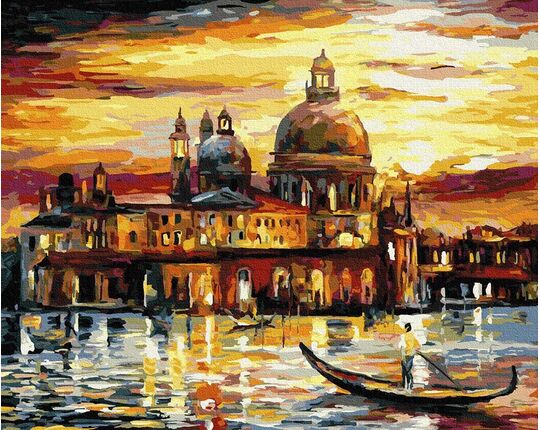 The golden sky of Venice 40cm*50cm (no frame) paint by numbers