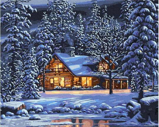 On a winter evening 40cm*50cm (no frame) paint by numbers