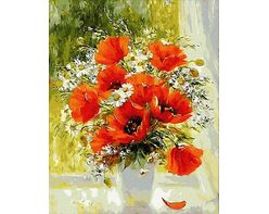 Poppies and daisies 40cm*50cm (no frame)