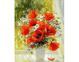 Poppies and daisies 40cm*50cm (no frame)