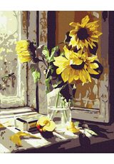Sunflowers on the window 40cm*50cm (no frame)