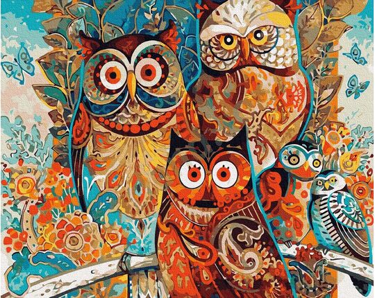 Owls 40cm*50cm (no frame) paint by numbers