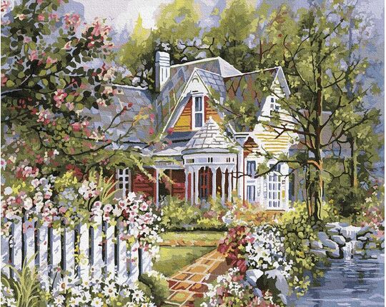 Summer house  40cm*50cm (no frame) paint by numbers