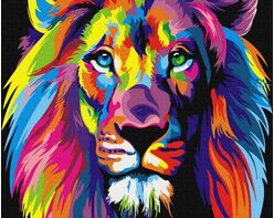 Rainbow lion 40cm*50cm (no frame)
