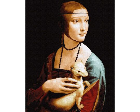 Lady with an Ermine. Leonardo da Vinci 40cm*50cm (no frame) paint by numbers
