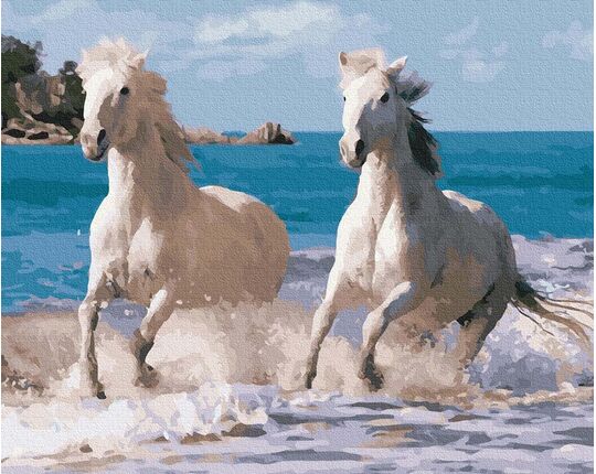 White horses 40cm*50cm (no frame) paint by numbers