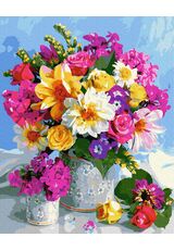 Colorful summer bouquet 40cm*50cm (no frame)
