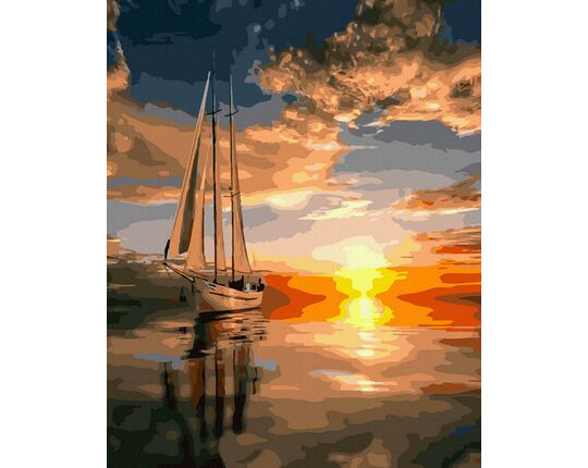 Sailing towards the sun 40cm*50cm (no frame) paint by numbers