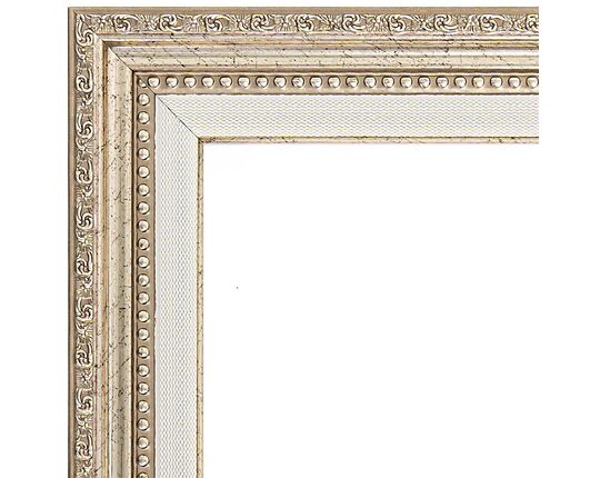 Picture frame with passe-partout for 40x50cm canvas white gold 7802 picture frames