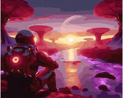 On Mars 40x50 cm