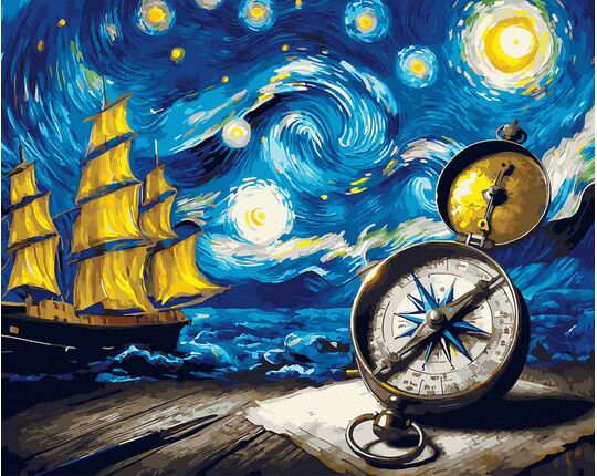 Journey Through Cosmic Waves 40x50 cm paint by numbers