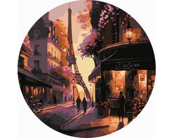 Heart of France 40x40 cm on a round frame
