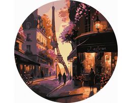 Heart of France 40x40 cm on a round frame