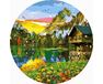 Vivid colors of nature 40x40 cm on a round frame paint by numbers