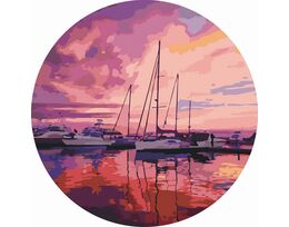 West over the Marina 40x40 cm on a round frame