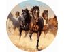 Galloping Hearts 40x40 cm on a round frame paint by numbers