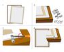 Picture frame for 40x50cm canvas grey with gold 9066 picture frames