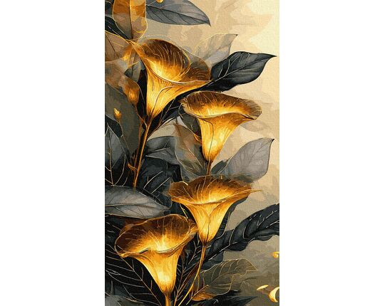 Gold Among the Branches 40x70 cm paint by numbers