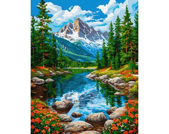 In the Land of Rocks and Sky 40x50 cm paint by numbers