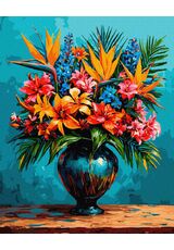 Paradise Bouquet in a Porcelain Dream 40x50 cm